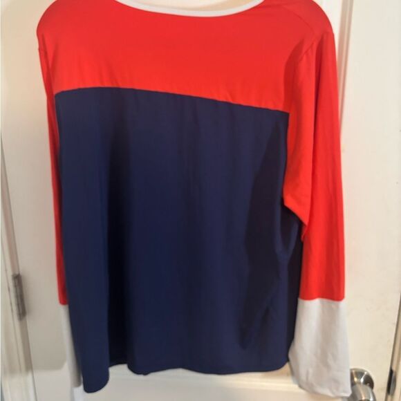 Lands' End Women's Red and Blue long sleeve swim top size 1X EUC - Picture 3 of 3
